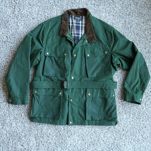 J. Peterman Jacket Men’s XL 48 Field Coat Motorcycle Equestrian ISLE OF MAN - Picture 1 of 12